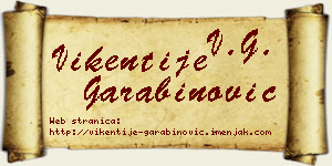 Vikentije Garabinović vizit kartica